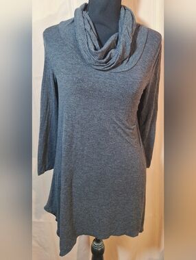 VANITY Heather Gray Cowl Neck Top